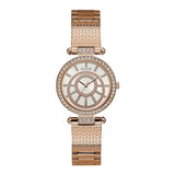 Guess Muse Quartz Silver Dial Rose Gold Steel Strap Watch For Women - W1008L3 Authentic Buy Shop Now