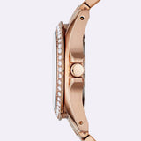 Fossil Blue Dive Three Hand Green Dial Rose Gold Steel Strap Watch For Women - ES5371 Authentic Buy Shop Now