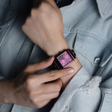 Guess Vanity Analog Purple Dial Purple Steel Strap Watch For Women - W1029L4 Authentic Buy Shop Now