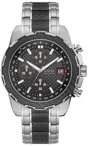 Guess Octane Chronograph Black Dial Two Tone Steel Strap Watch for Men - W1046G1 Authentic Buy Shop Now