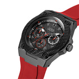 Guess Legacy Black Dial Red Silicone Strap Watch for Men - W1049G6 Authentic Buy Shop Now