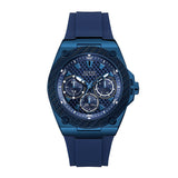 Guess Legacy Blue Dial Blue Rubber Strap Watch for Men - W1049G7 Authentic Buy Shop Now