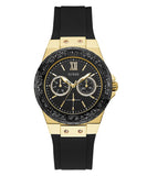 Guess Black Dial Black Rubber Strap Watch For Women - W1053L7 Authentic Buy Shop Now