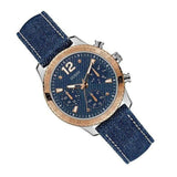 Guess Marina Chronograph Blue Dial Blue Denim Strap Watch For Women - W1057L1 Authentic Buy Shop Now