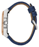 Guess Legacy Analog Blue Dial Blue Denim Strap Watch for Men - W1058G1 Authentic Buy Shop Now