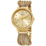 Guess Chiffon Gold Dial Gold Mesh Bracelet Watch For Women - W1083L2 Authentic Buy Shop Now