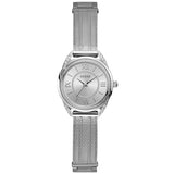 Guess Whisper Silver Dial Silver Mesh Bracelet Watch for Women - W1084L1 Authentic Buy Shop Now