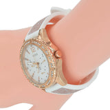 Guess Swirl Quartz Silver Dial White Rubber Strap Watch For Women - W1096l2 Authentic Buy Shop Now