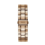 Guess Bedazzle Diamonds Silver Dial Rose Gold Steel Strap Watch For Women - W1097L3 Authentic Buy Shop Now