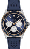 Guess Odyssey Multifunction Blue Dial Blue Rubber Strap Watch For Men - W1108G4 Authentic Buy Shop Now
