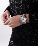 Guess Frontier Diamonds Silver Dial Silver Steel Strap Watch For Women - W1156L1 Authentic Buy Shop Now
