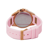 Guess Frontier Diamonds Rose Gold Dial Pink Rubber Strap Watch For Women - W1160L5 Authentic Buy Shop Now