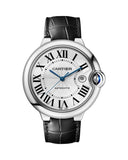 Cartier Ballon Bleu De Cartier Silver Dial Black Leather Strap Watch for Women - WSBB0028 Authentic Buy Shop Now