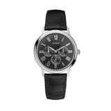 Guess Wafer Analog Black Dial Black Leather Strap Watch For Men - W70016G1 Authentic Buy Shop Now