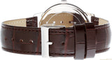 Guess Wafer Quartz White Dial Brown Leather Strap Watch For Men - W70016G2 Authentic Buy Shop Now