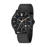Maserati Epoca Chronograph Black Dial Black Mesh Strap Watch For Men - R8873618013 Authentic Buy Shop Now