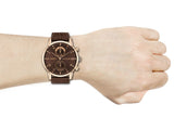 Tommy Hilfiger Kane Brown Dial Brown Leather Strap Watch for Men - 1710400 Authentic Buy Shop Now