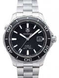 Tag Heuer Aquaracer Caliber 5 Automatic Black Dial Silver Steel Strap Watch for Men - WAK2110.BA0830 Authentic Buy Shop Now