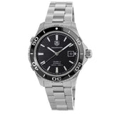 Tag Heuer Aquaracer Caliber 5 Automatic Black Dial Silver Steel Strap Watch for Men - WAK2110.BA0830 Authentic Buy Shop Now