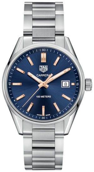 Tag Heuer Carrera Quartz Blue Dial Silver Steel Strap Watch for Women - WAR1112.BA0601 Authentic Buy Shop Now