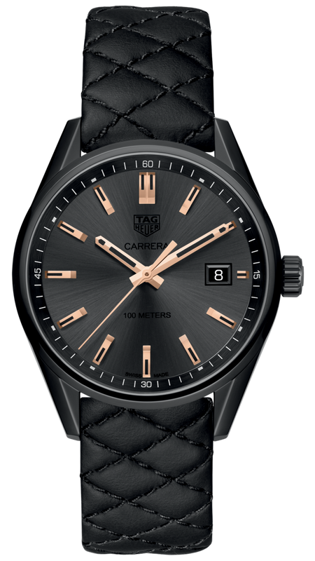 Tag Heuer Carrera Special Edition Black Dial Black Leather Strap Watch for Women - WAR1113.FC6392 Authentic Buy Shop Now
