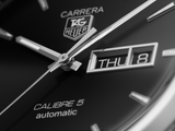 Tag Heuer Carrera Calibre 5 Automatic Black Dial Silver Steel Strap Watch for Men - WAR201A.BA0723 Authentic Buy Shop Now