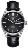 Tag Heuer Carrera Automatic Black Dial Black Leather Strap Watch for Men - WAR201A.FC6266 Authentic Buy Shop Now