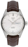 Tag Heuer Carrera Calibre 5 Automatic White Dial Brown Leather Strap Watch for Men - WAR201B.FC6291 Authentic Buy Shop Now