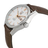 Tag Heuer Carrera Calibre 5 Automatic White Dial Brown Leather Strap Watch for Men - WAR201D.FC6291 Authentic Buy Shop Now