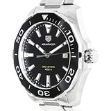 Tag Heuer Aquaracer Quartz Black Dial Silver Steel Strap Watch for Men - WAY101A.BA0746 Authentic Buy Shop Now