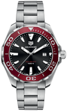 Tag Heuer Aquaracer Black Dial Silver Steel Strap Watch for Men - WAY101B.BA0746 Authentic Buy Shop Now