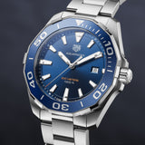 Tag Heuer Aquaracer Blue Dial Silver Steel Strap Watch for Men - WAY101C.BA0746 Authentic Buy Shop Now