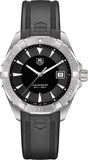 Tag Heuer Aquaracer Caliber 5 Automatic Black Dial Black Rubber Strap Watch for Men - WAY2113.FT8021 Authentic Buy Shop Now