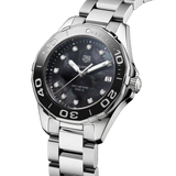 Tag Heuer Aquaracer Quartz Black Dial Silver Steel Strap Watch for Women - WAY131M.BA0748 Authentic Buy Shop Now