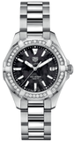 Tag Heuer Aquaracer Quartz Diamonds Black Dial Silver Steel Strap Watch for Women - WAY131P.BA0748 Authentic Buy Shop Now