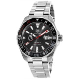 Tag Heuer Aquaracer Calibre 5 Premiere League Edition Black Dial Silver Stainless Steel Watch for Men - WAY201D.BA0927 Authentic Buy Shop Now