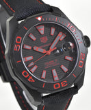 Tag Heuer Aquaracer Caliber 5 Black Dial Black Nylon Strap Watch for Men - WAY208A.FC6381 Authentic Buy Shop Now
