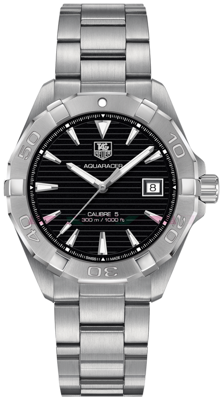 Tag Heuer Aquaracer Automatic Black Dial Silver Steel Strap Watch for Men - WAY2110.BA0928 Authentic Buy Shop Now