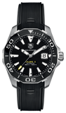 Tag Heuer Aquaracer Calibre 5 Automatic Black Dial Black Rubber Strap Watch for Men - WAY211A.FT6151 Authentic Buy Shop Now