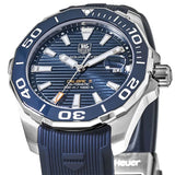 Tag Heuer Aquaracer Calibre 5 Blue Dial Blue Silicone Strap Watch for Men - WAY211C.FT6155 Authentic Buy Shop Now