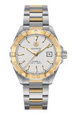 Tag Heuer Aquaracer Calibre 5 Automatic White Dial Two Tone Steel Strap Watch for Men - WAY2151.BD0912 Authentic Buy Shop Now