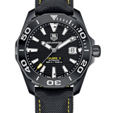 Tag Heuer Aquaracer Calibre 5 Automatic Black Dial Black Nylon Strap Watch for Men - WAY218A.FC6362 Authentic Buy Shop Now