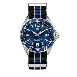 Tag Heuer Formula 1 Quartz Blue Dial Two Tone NATO Strap Watch for Men - WAZ1010.FC8197 Authentic Buy Shop Now