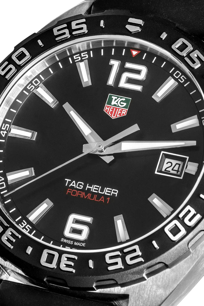 Tag Heuer Formula 1 Quartz Black Dial Black Rubber Strap Watch for Men - WAZ1110.FT8023 Authentic Buy Shop Now