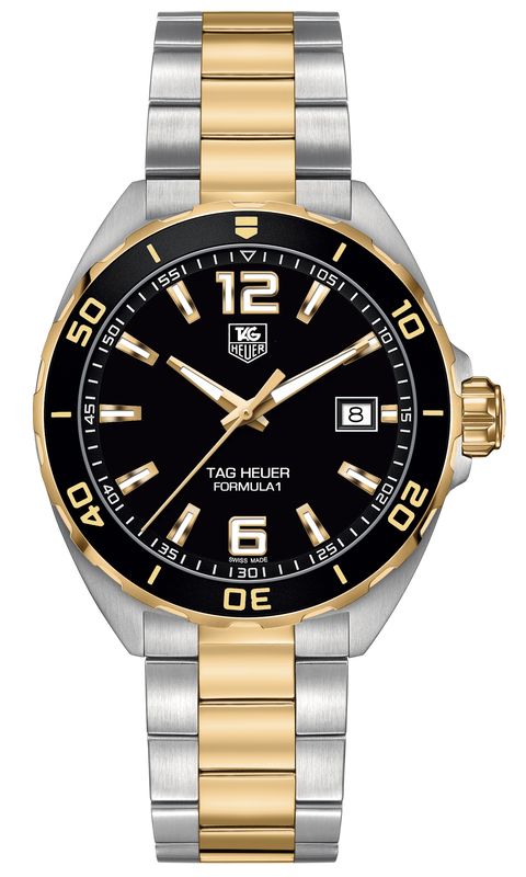 Tag Heuer Formula 1 Quartz Black Dial Two Tone Steel Strap Watch for Men - WAZ1121.BB0879 Authentic Buy Shop Now