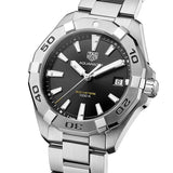 Tag Heuer Aquaracer Black Dial Silver Steel Strap Watch for Men - WBD1110.BA0928 Authentic Buy Shop Now