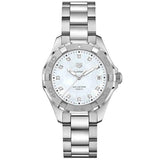Tag Heuer Aquaracer Diamonds Mother of Pearl Dial Silver Steel Strap Watch for Women - WBD131B.BA0748 Authentic Buy Shop Now