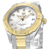 Tag Heuer Aquaracer White Mother of Pearl Dial Two Tone Steel Strap Watch for Women - WBD1322.BB0320 Authentic Buy Shop Now