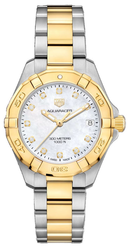 Tag Heuer Aquaracer White Mother of Pearl Dial Watch for Women - WBD1322.BB0320 Authentic Buy Shop Now