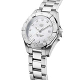 Tag Heuer Aquaracer Diamonds Mother of Pearl Dial Silver Steel Strap Watch for Women - WBD1414.BA0741 Authentic Buy Shop Now